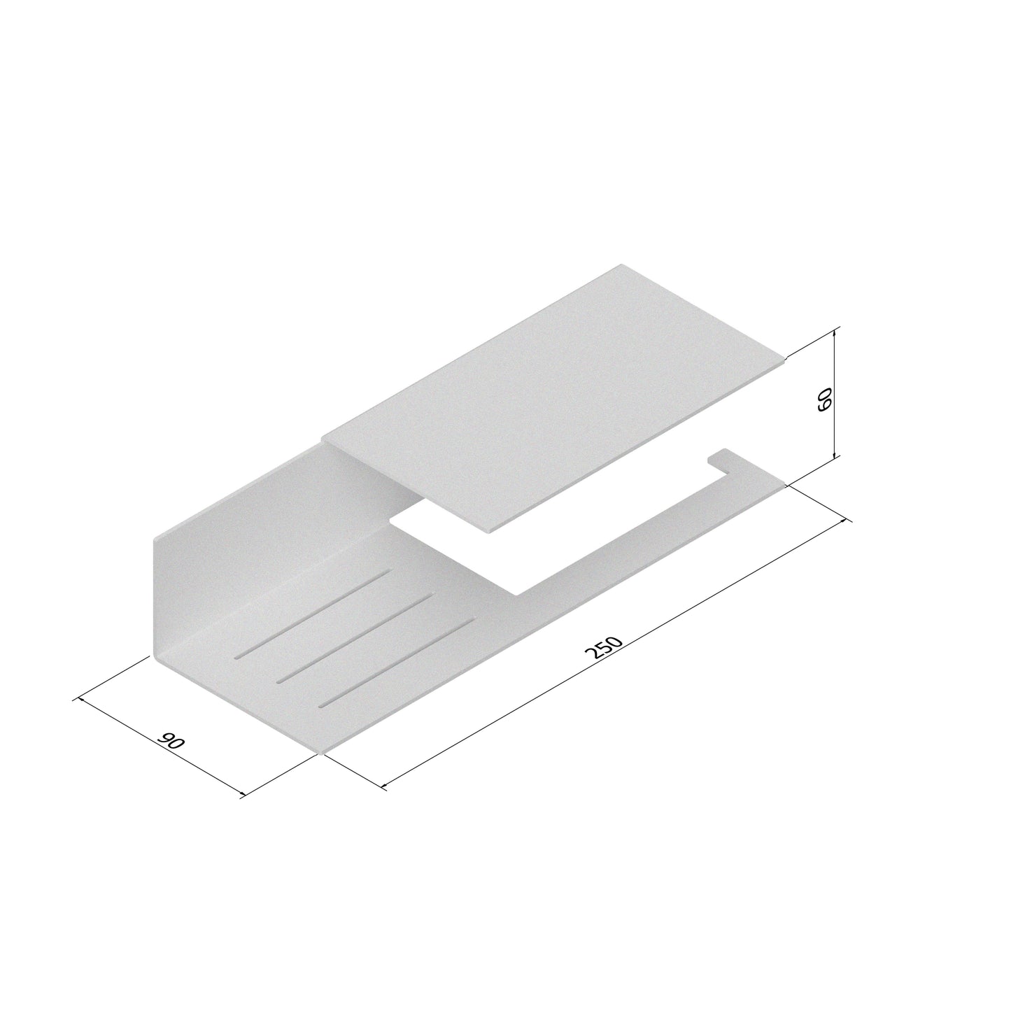 .01 - Porta rotolo carta igienica con mensola - Mesula