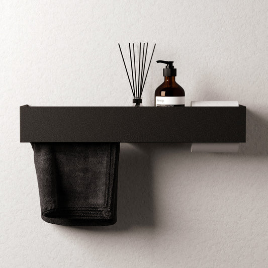 .10 -  Mensola porta asciugamani con porta carta igienica