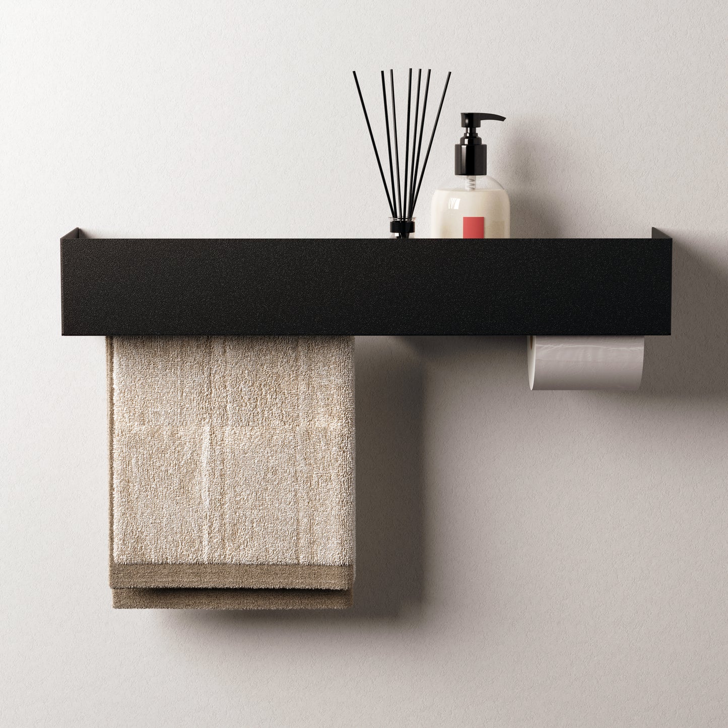 .10 -  Mensola porta asciugamani con porta carta igienica - Mesula