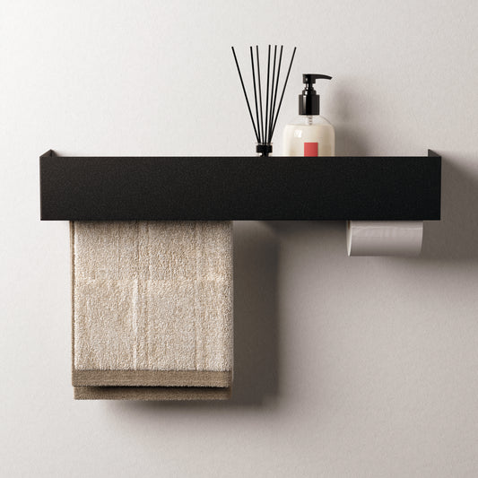 .10 -  Mensola porta asciugamani con porta carta igienica - Mesula