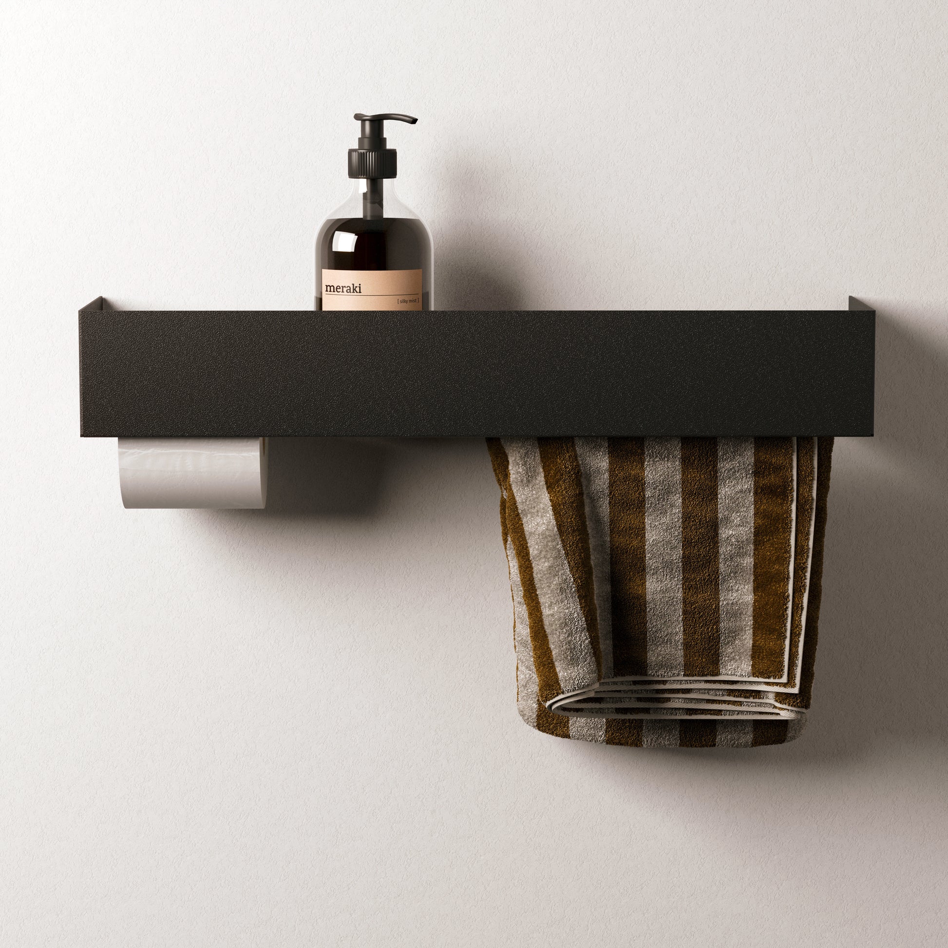 .10 -  Mensola porta asciugamani con porta carta igienica - Mesula