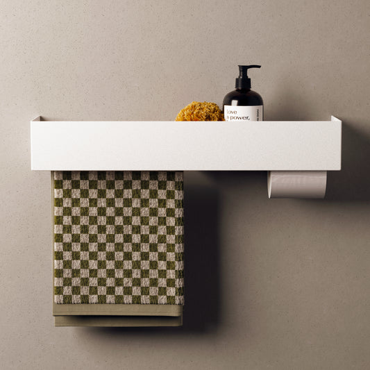 .10 -  Mensola porta asciugamani con porta carta igienica - Mesula