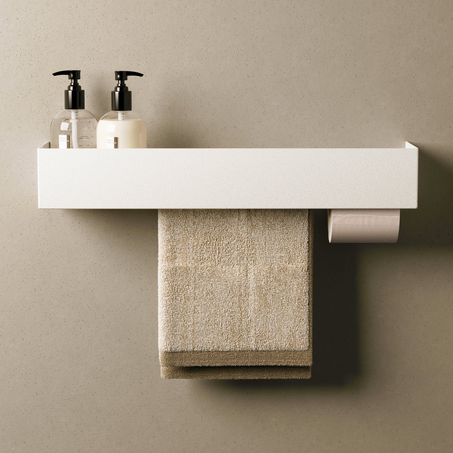 .10 -  Mensola porta asciugamani con porta carta igienica - Mesula