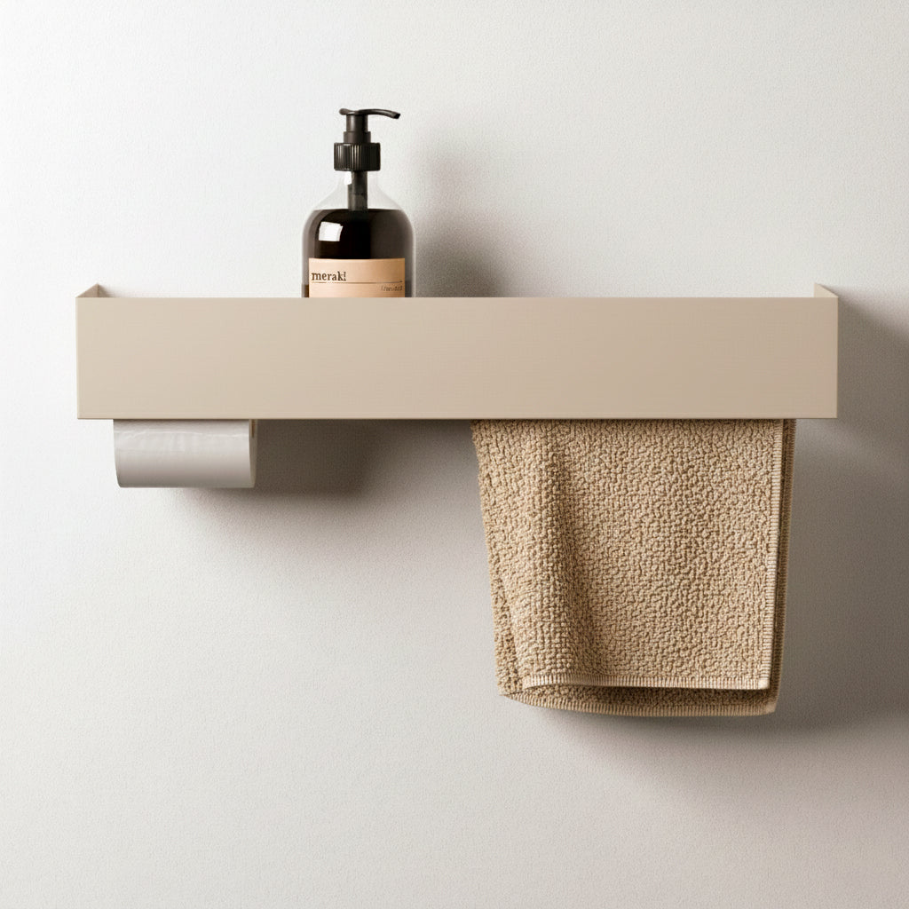 .10 -  Mensola porta asciugamani con porta carta igienica