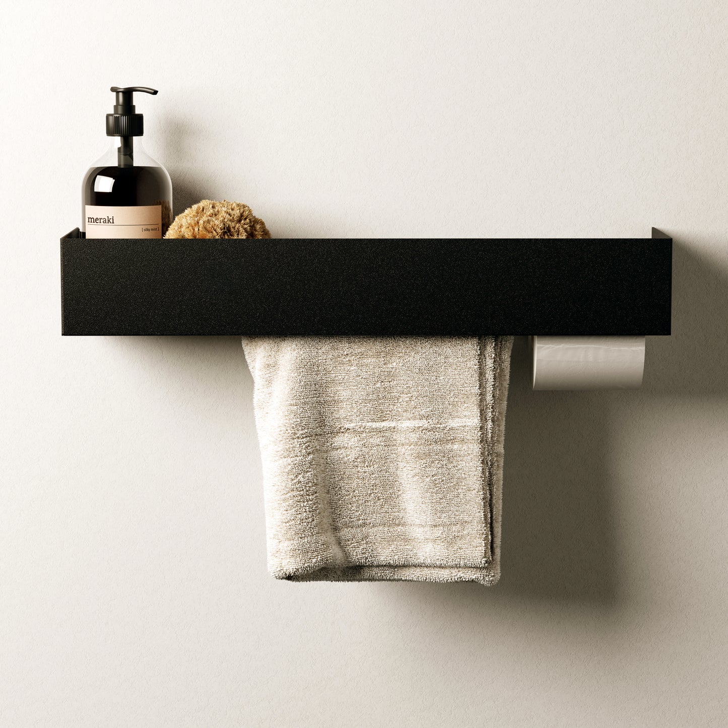 .10 -  Mensola porta asciugamani con porta carta igienica - Mesula