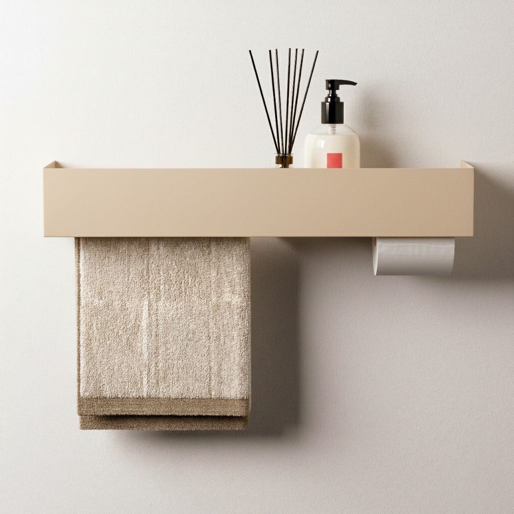 .10 -  Mensola porta asciugamani con porta carta igienica