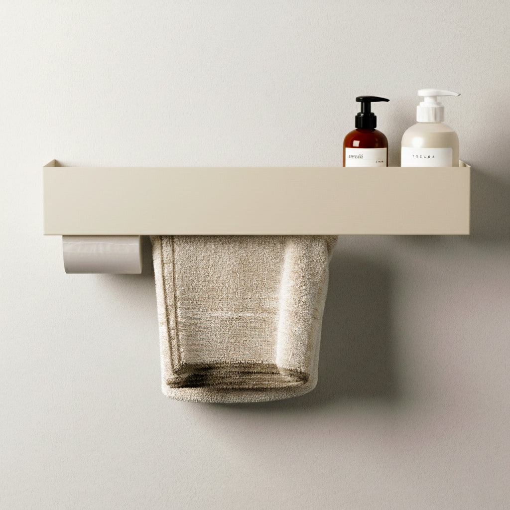 .10 -  Mensola porta asciugamani con porta carta igienica