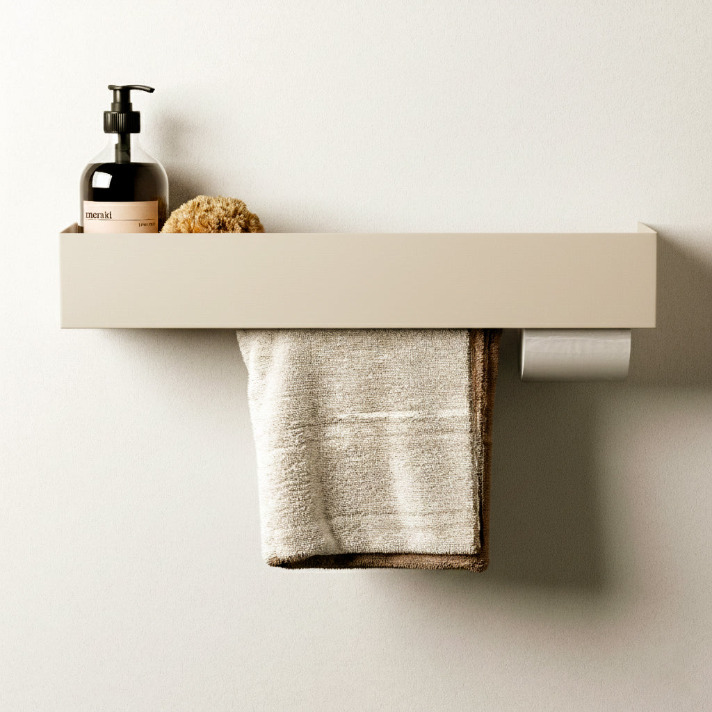 .10 -  Mensola porta asciugamani con porta carta igienica