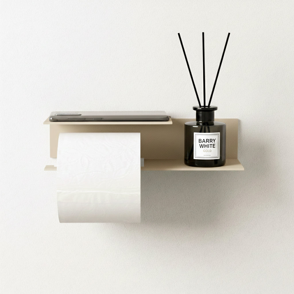 .01 - Porta rotolo carta igienica con mensola